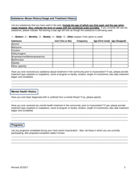Parole in-Absentia Interview Questionnaire - Oklahoma, Page 3