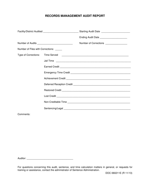DOC Form 060211E  Printable Pdf