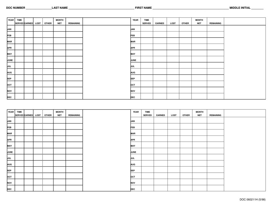 DOC Form 060211H Consolidated Record Card - Oklahoma, Page 3