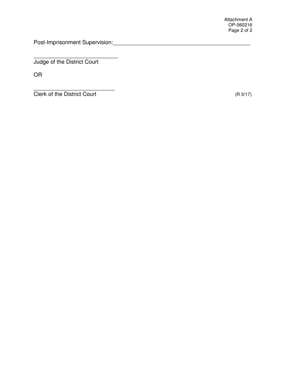DOC Form OP-060216 Attachment A Notice of Judgment and Sentence - Oklahoma, Page 2