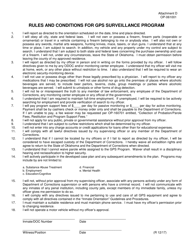 Document preview: DOC Form OP-061001 Attachment D Rules and Conditions for Gps Surveillance Program - Oklahoma