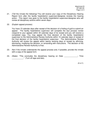 DOC Form OP-060125 Attachment B Disciplinary Hearing Guide - Oklahoma, Page 3