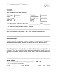 DOC Form OP-060901 Attachment A Pre-release Plan - Oklahoma, Page 3