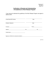 DOC Form OP-090110 Attachment F Employer Agreement of Work Release - Oklahoma, Page 2