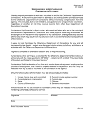 Document preview: DOC Form OP-090211 Attachment B Memorandum of Understanding and Confidentiality Statement - Oklahoma