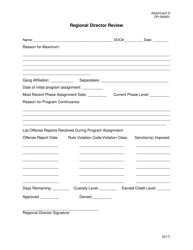 Document preview: DOC Form OP-090601 Attachment D Regional Director Review - Oklahoma