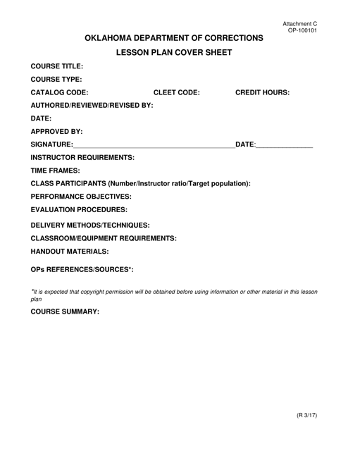DOC Form OP-100101 Attachment C  Printable Pdf