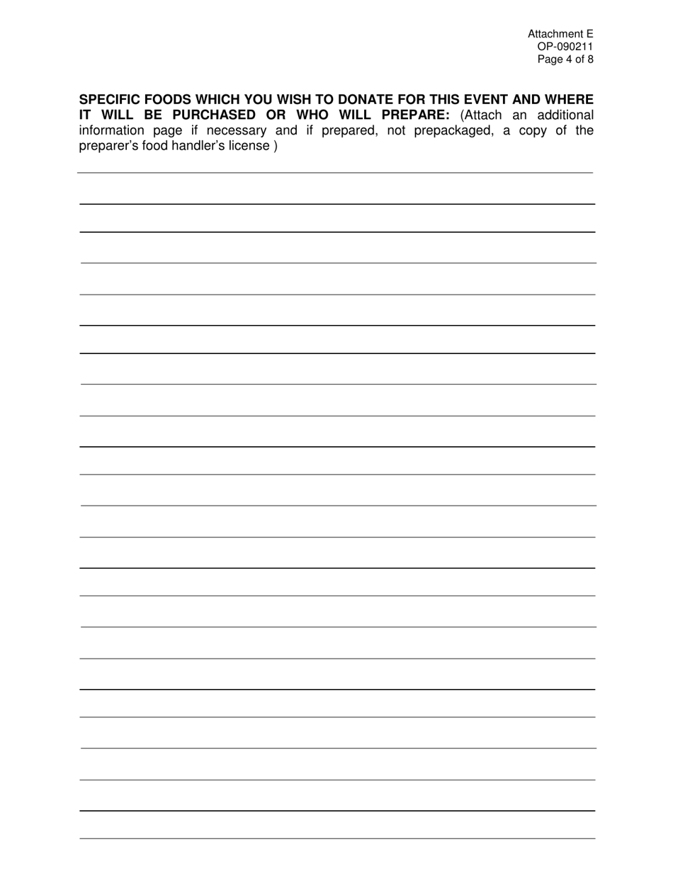 DOC Form OP-090211 Attachment E Special Event Proposal - Oklahoma, Page 4