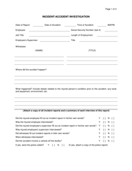 Document preview: DOC Form OP-100401A Incident/Accident Investigation - Oklahoma
