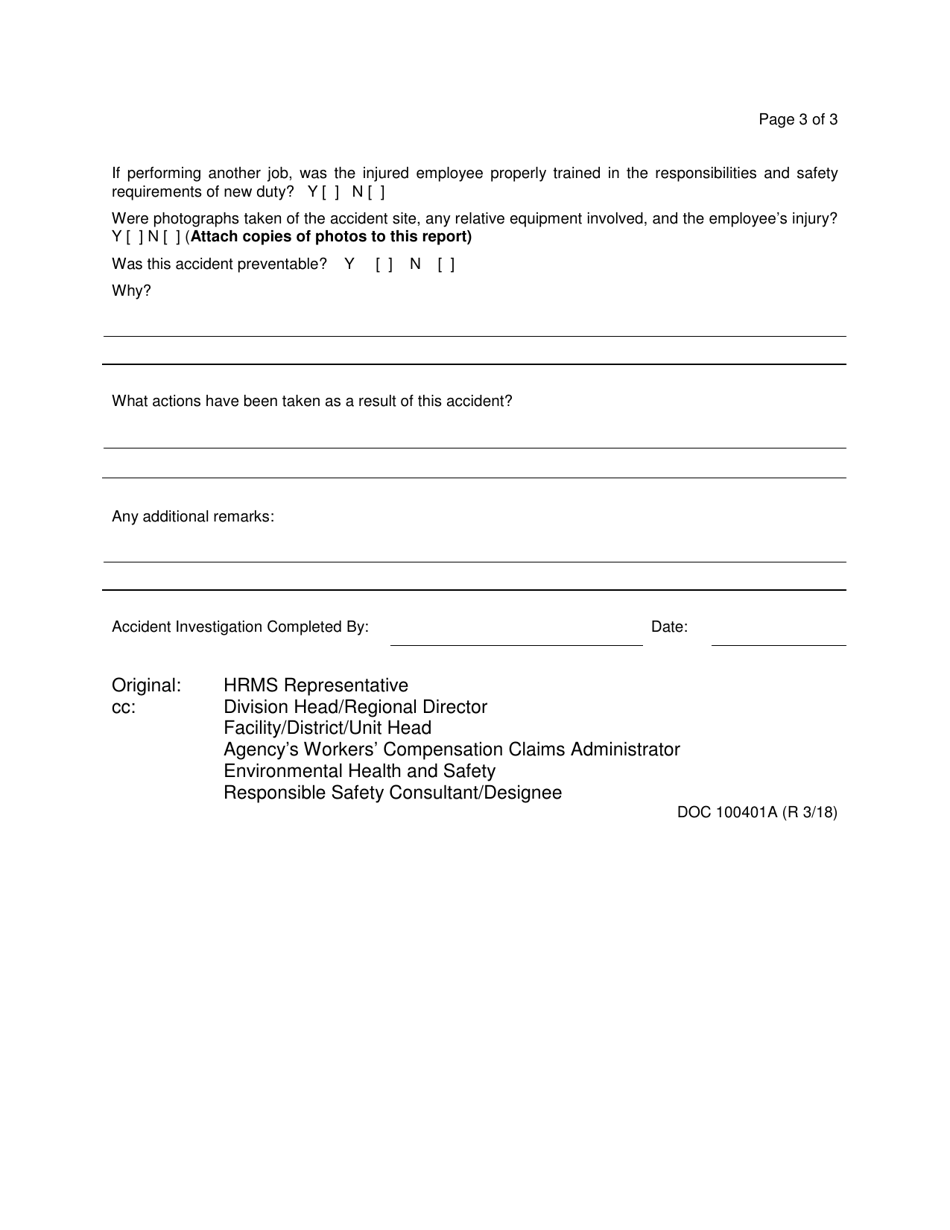 DOC Form OP-100401A Incident / Accident Investigation - Oklahoma, Page 3