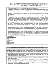 DOC Form 100401E Annual Health and Safety Evaluation Form - Oklahoma, Page 3