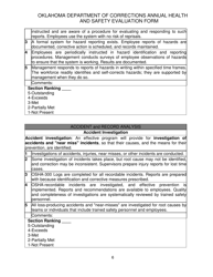 DOC Form 100401E Annual Health and Safety Evaluation Form - Oklahoma, Page 6