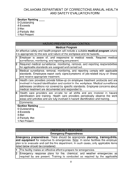DOC Form 100401E Annual Health and Safety Evaluation Form - Oklahoma, Page 9