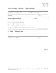 DOC Form OP-110218 Attachment B Employee Request for Reasonable Accommodation - Oklahoma, Page 2