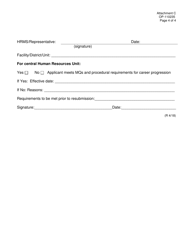 DOC Form OP-110235 Attachment C Application for Career Progression Promotion Documentation of Minimum Requirements - Oklahoma, Page 4