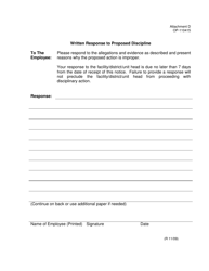 Document preview: DOC Form OP-110415 Attachment D Written Response to Proposed Discipline - Oklahoma