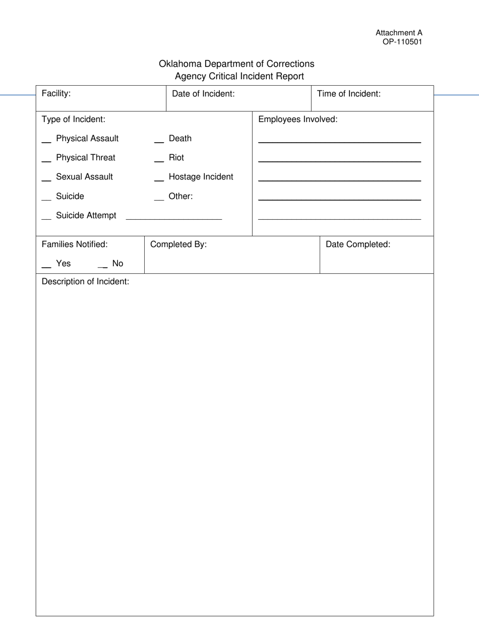 Office Incident Report Template