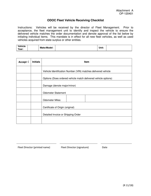 DOC Form OP-120401 Attachment A  Printable Pdf