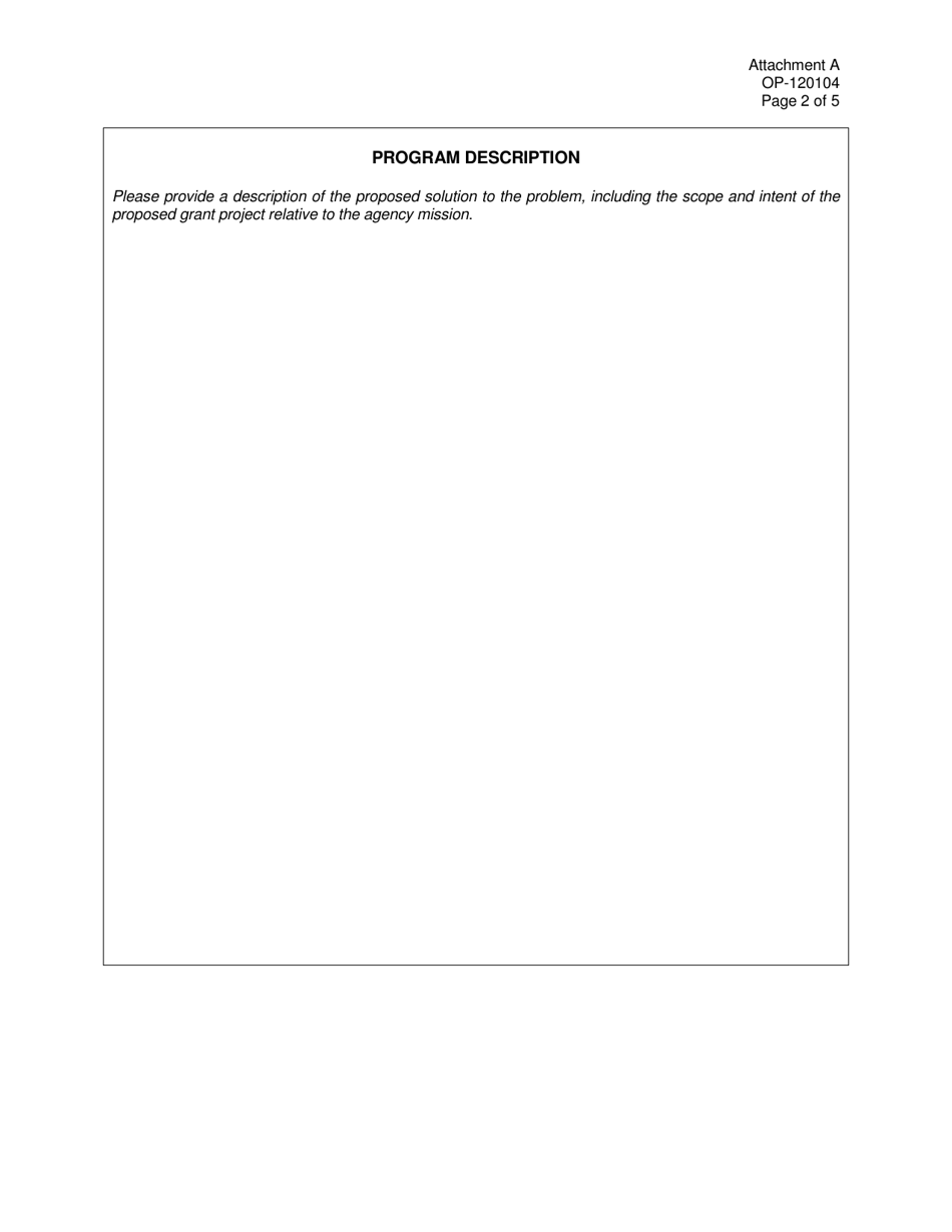 DOC Form OP-120104 Attachment A Request for Grant Application - Oklahoma, Page 2