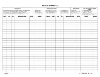 Form OP-140106C Medication Administration Record - Oklahoma, Page 2