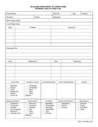 Document preview: Form OP-140119B Infirmary Health Care Plan - Oklahoma