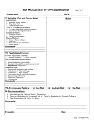 Form OP-140129B Risk Management Interview Worksheet - Oklahoma, Page 2