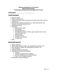Form OP-140201D Facility Needs Assessment and Strategic Plan Format - Oklahoma