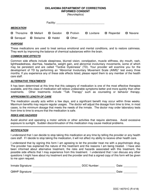 DOC Form OP-140701C  Printable Pdf