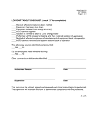 DOC Form OP-150330 Attachment A Steps to Control Hazardous Energy - Oklahoma, Page 3