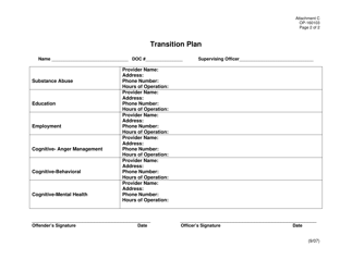 DOC Form OP-160103 Attachment C Transition Plan - Oklahoma, Page 2
