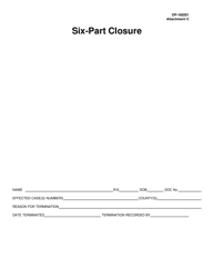 Document preview: DOC Form OP-160201 Attachment C Six-Part Closure - Oklahoma