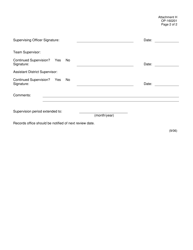 DOC Form OP-160201 Attachment H Statutory Termination Review for Continued Supervision on Suspended/ Parole Cases - Oklahoma, Page 2