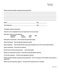 DOC Form OP-160201 Attachment F Probation and Parole Termination Summary - Oklahoma, Page 2