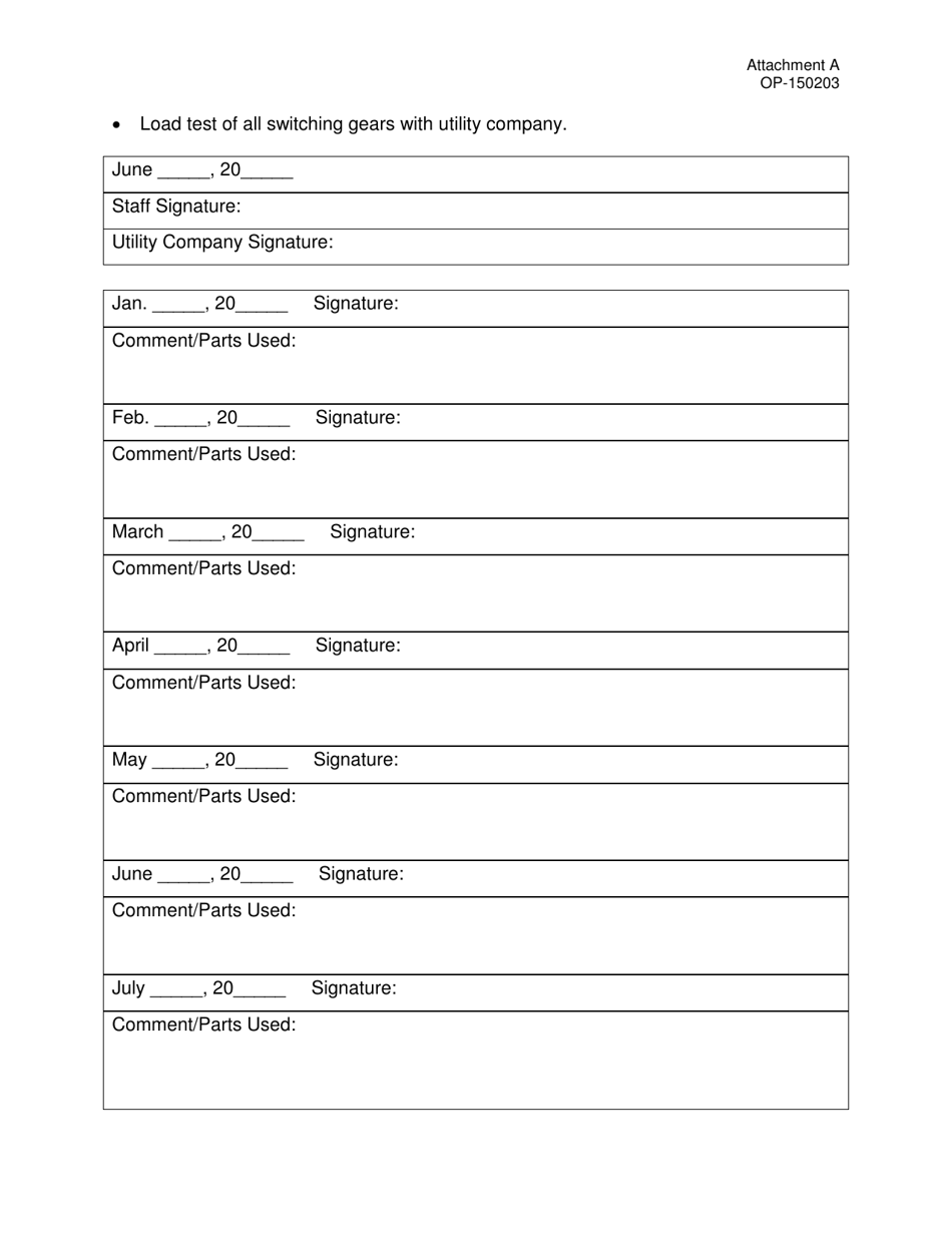 DOC Form OP-150203 Attachment A Preventive Maintenance Equipment List - Oklahoma, Page 14