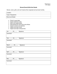 DOC Form OP-150203 Attachment A Preventive Maintenance Equipment List - Oklahoma, Page 4