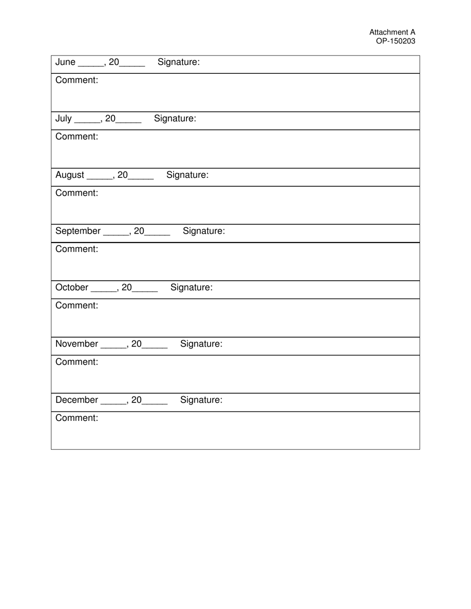 DOC Form OP-150203 Attachment A Preventive Maintenance Equipment List - Oklahoma, Page 5