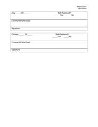 DOC Form OP-150203 Attachment A Preventive Maintenance Equipment List - Oklahoma, Page 7