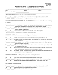 DOC Form OP-160202 Attachment B Administrative Caseload Review Form - Oklahoma