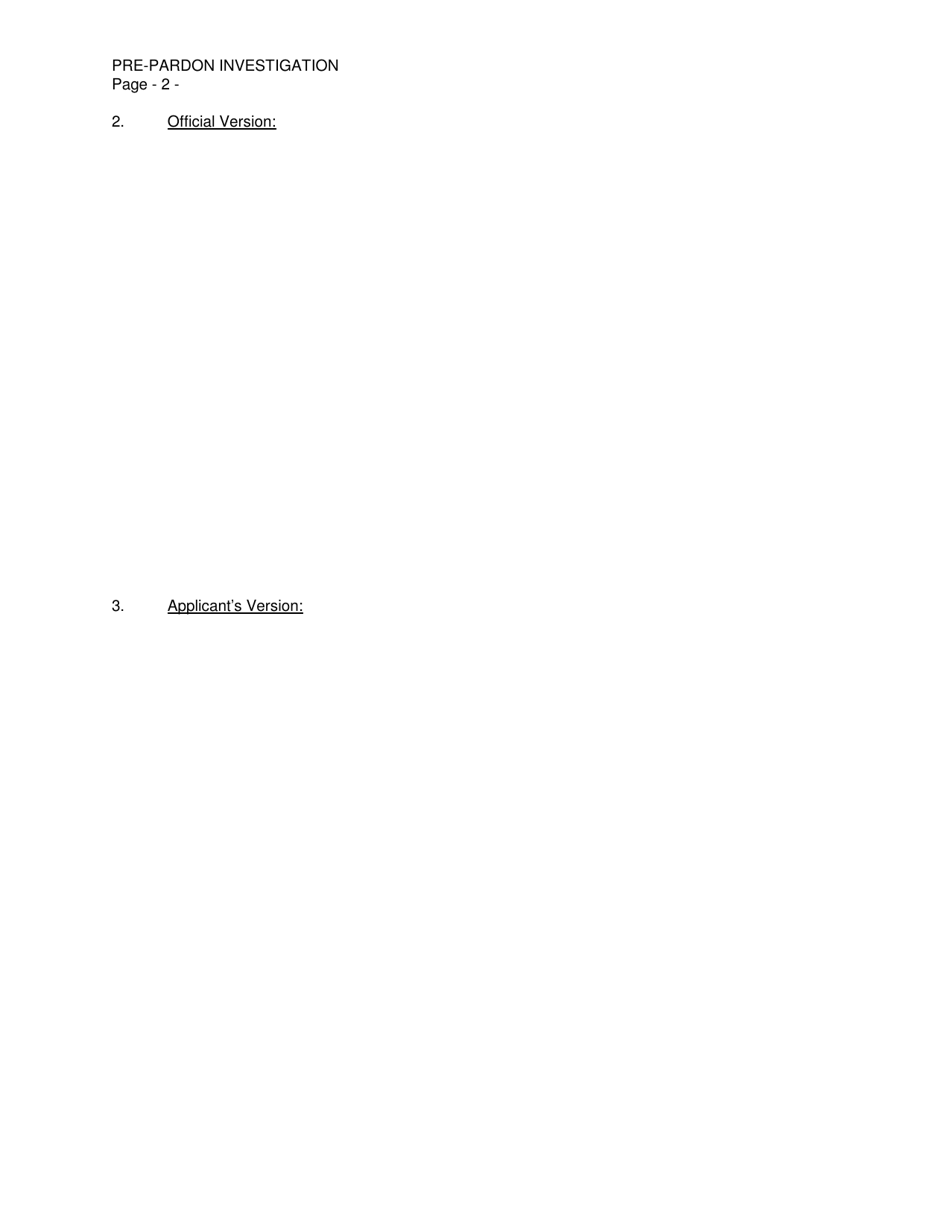 DOC Form OP-160301A Pre-pardon Investigation - Oklahoma, Page 2