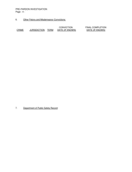 DOC Form OP-160301A Pre-pardon Investigation - Oklahoma, Page 4