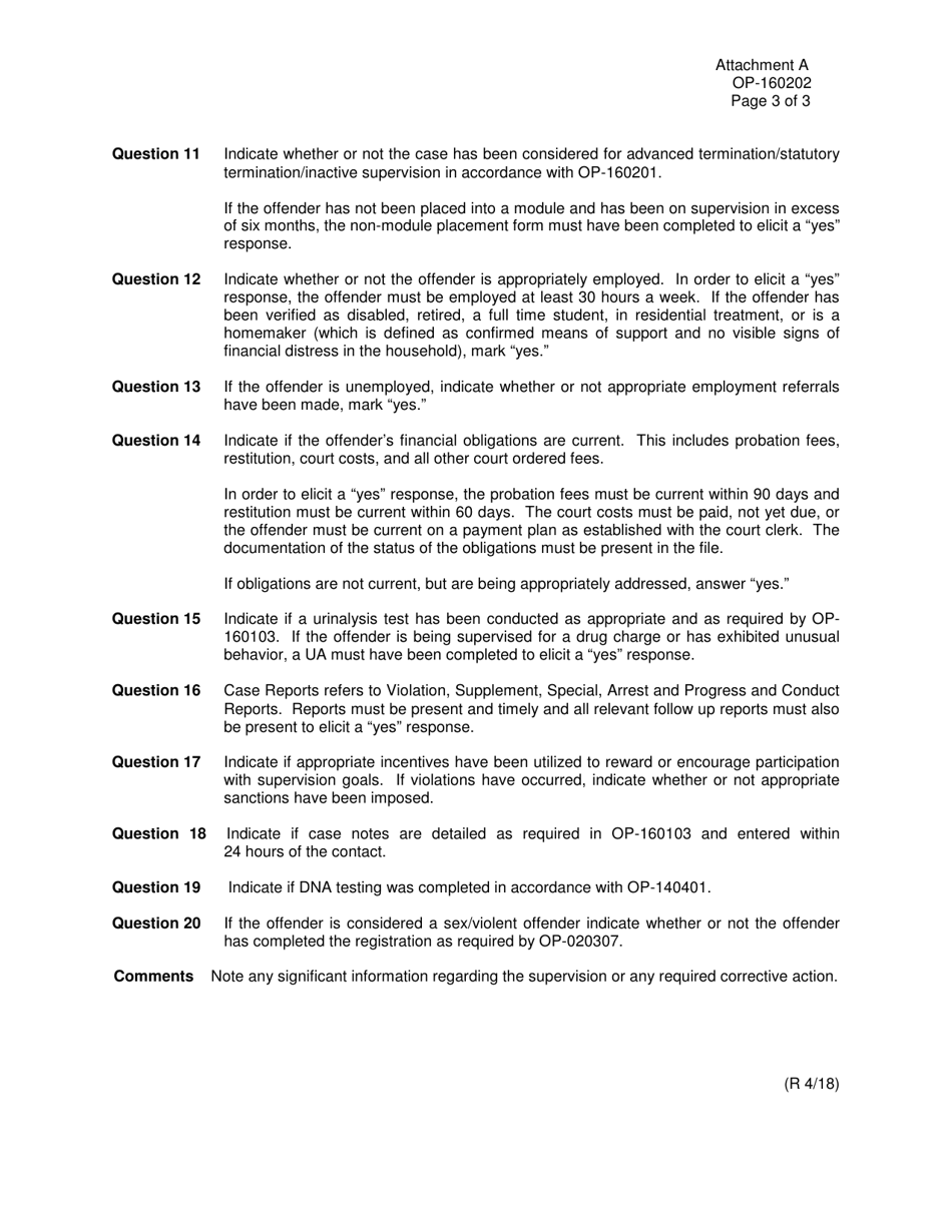 DOC Form OP-160202 Attachment A Case File Review - Oklahoma, Page 3