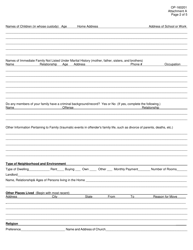 DOC Form OP-160201 Attachment A Personal History Sheet - Oklahoma, Page 2