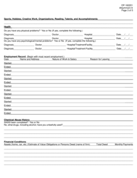 DOC Form OP-160201 Attachment A Personal History Sheet - Oklahoma, Page 3
