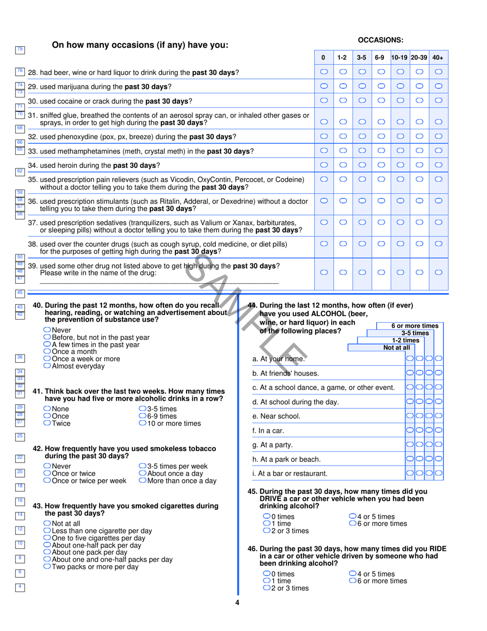 Oklahoma Prevention Needs Assessment Survey - Sample - Fill Out, Sign ...