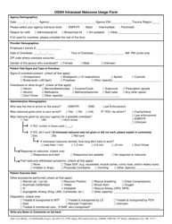 Document preview: Osdh Intranasal Naloxone Usage Form - Oklahoma