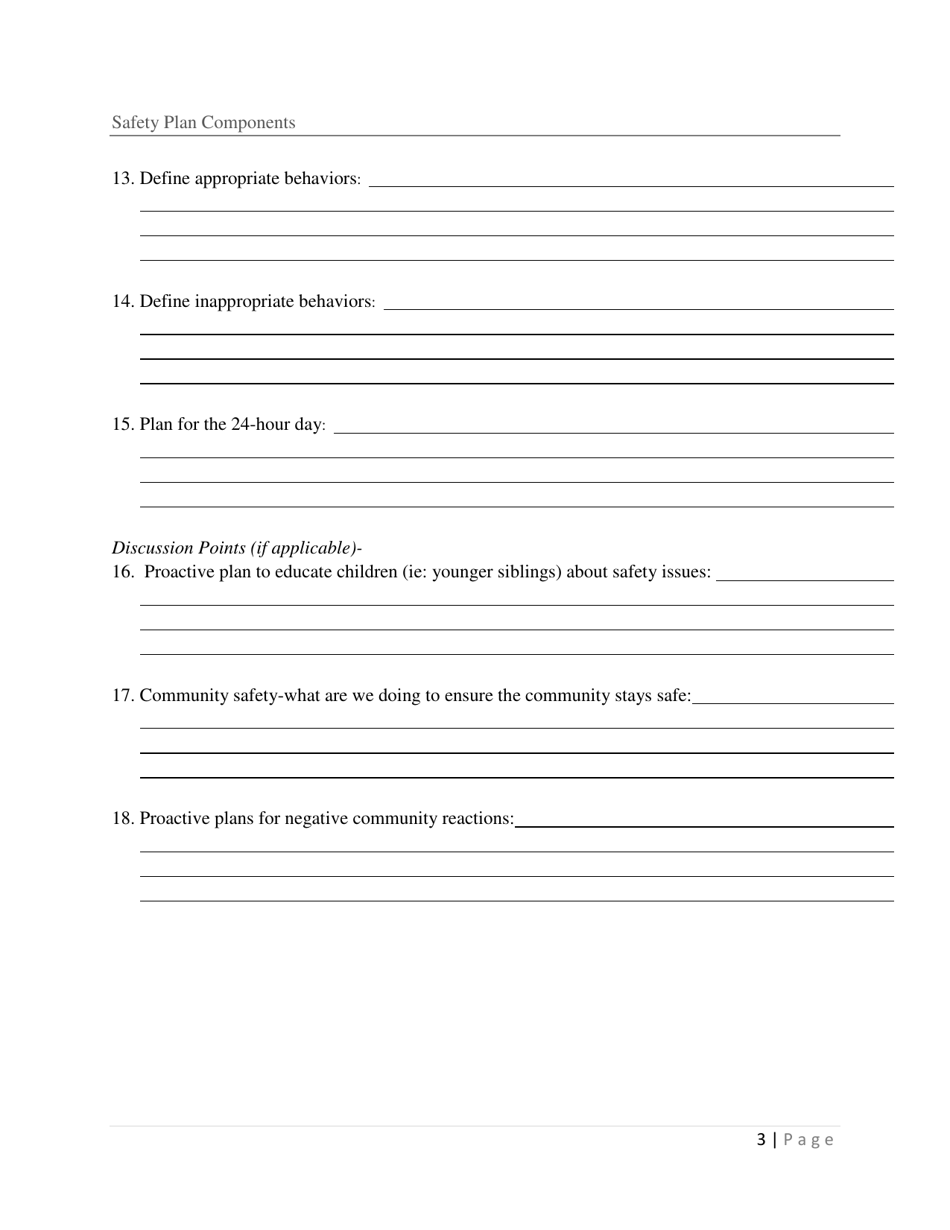 Crisis Plan / Functional Assessment With Safety Plan Components - Oklahoma, Page 3