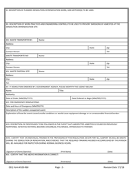 DEQ Form 100-960 Notification of Demolition and Renovation - Oklahoma, Page 2