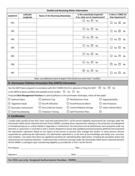DEQ Form 606-0028 Notice of Intent (Noi) for Stormwater Discharges Associated With Industrial Activity Under the Opdes Multi-Sector General Permit Okr05 - Oklahoma, Page 2