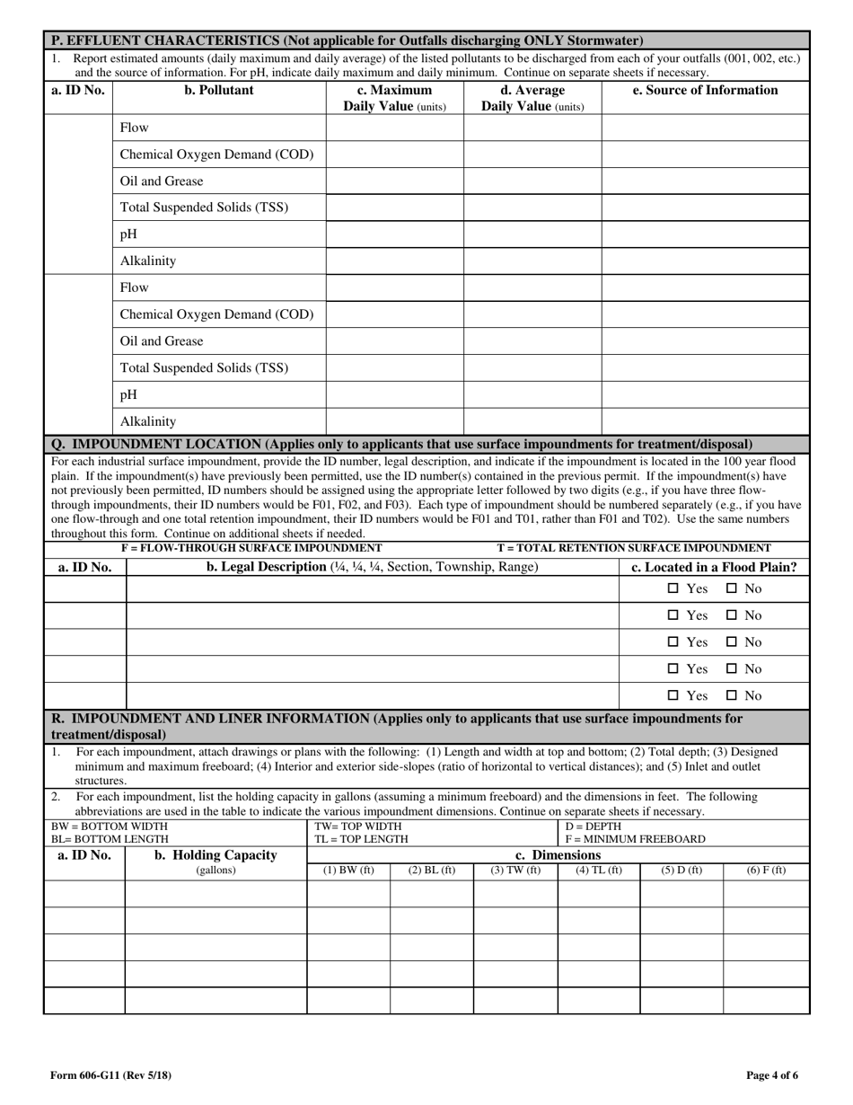 DEQ Form 606-G11 Application for Authorization Under General Permit No. Okg11 Concrete Batch Plants - Oklahoma, Page 4