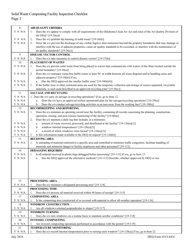 DEQ Form 515-841C Solid Waste Composting Facility Inspection Checklist - Oklahoma, Page 3